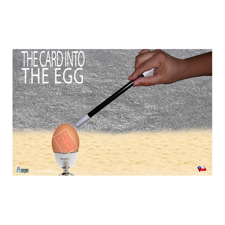 THE CARD INTO THE EGG (Gimmicks and Online Instructions) by Alan Alfredo Marchese and Aprendemagia