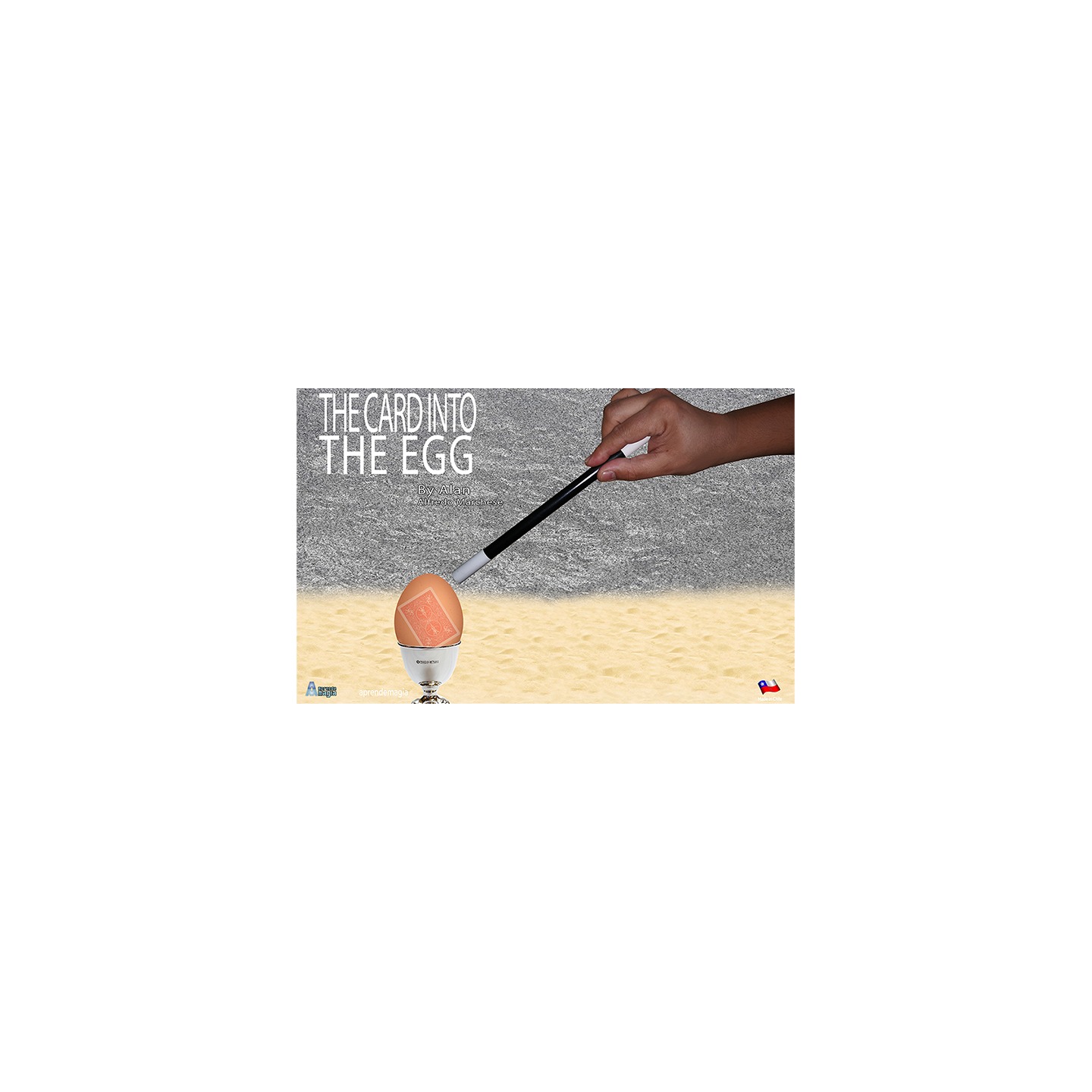 THE CARD INTO THE EGG (Gimmicks and Online Instructions) by Alan Alfredo Marchese and Aprendemagia