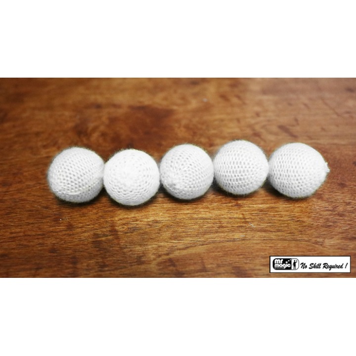 Crochet 5 Ball combo Set (1"/White) by Mr. Magic