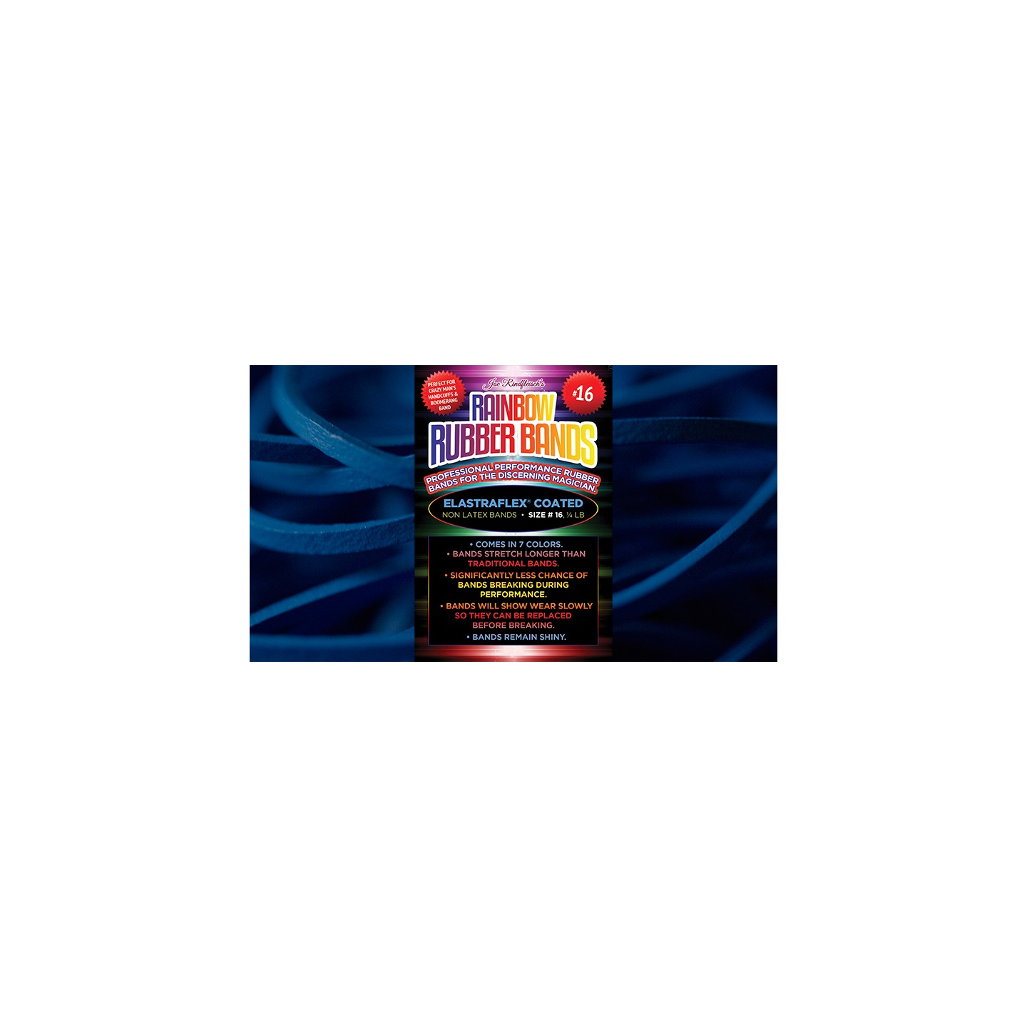 Joe Rindfleisch's SIZE 16 Rainbow Rubber Bands (Hanson Chien - Blue Pack) by Joe Rindfleisch