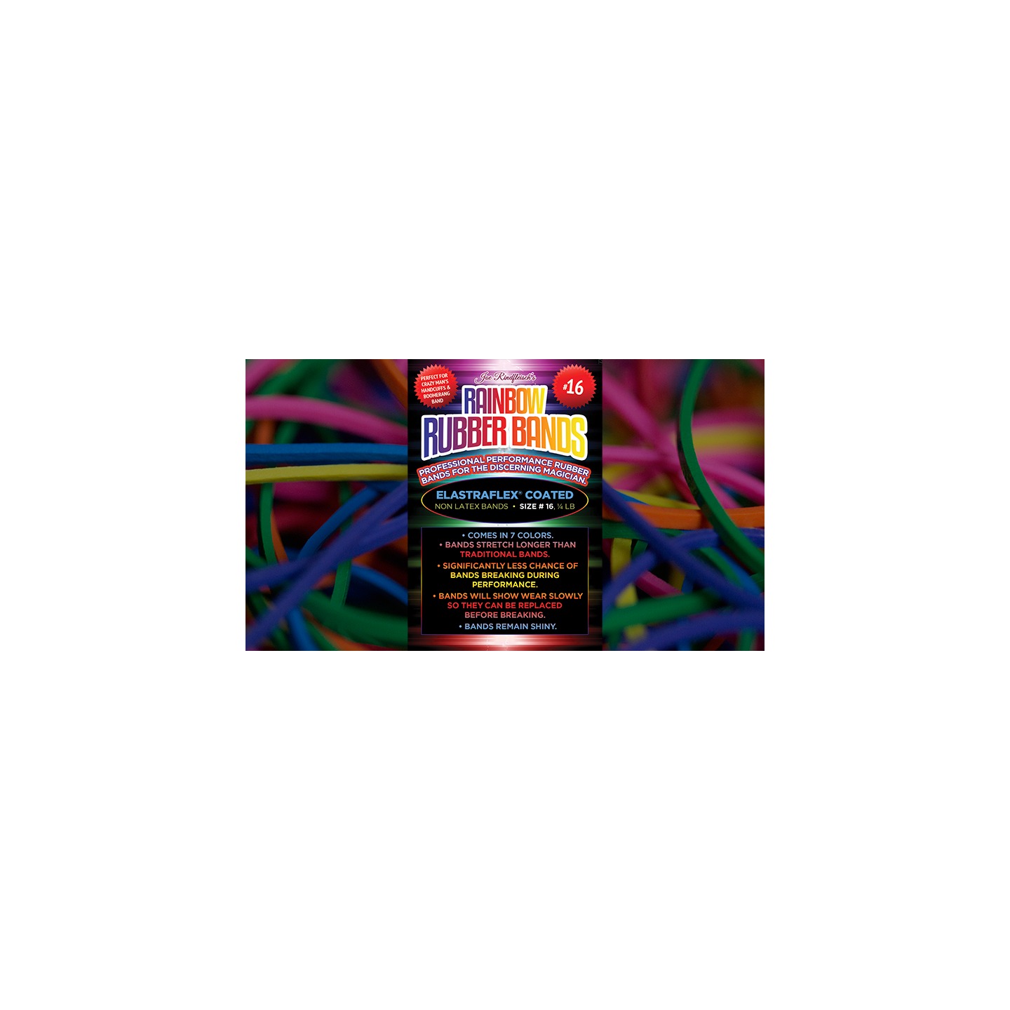 Joe Rindfleisch's SIZE 16 Rainbow Rubber Bands (Combo Pack)