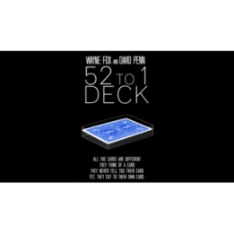 The 52 to 1 Deck Blue (Gimmicks and Online Instructions) by Wayne Fox and David Penn