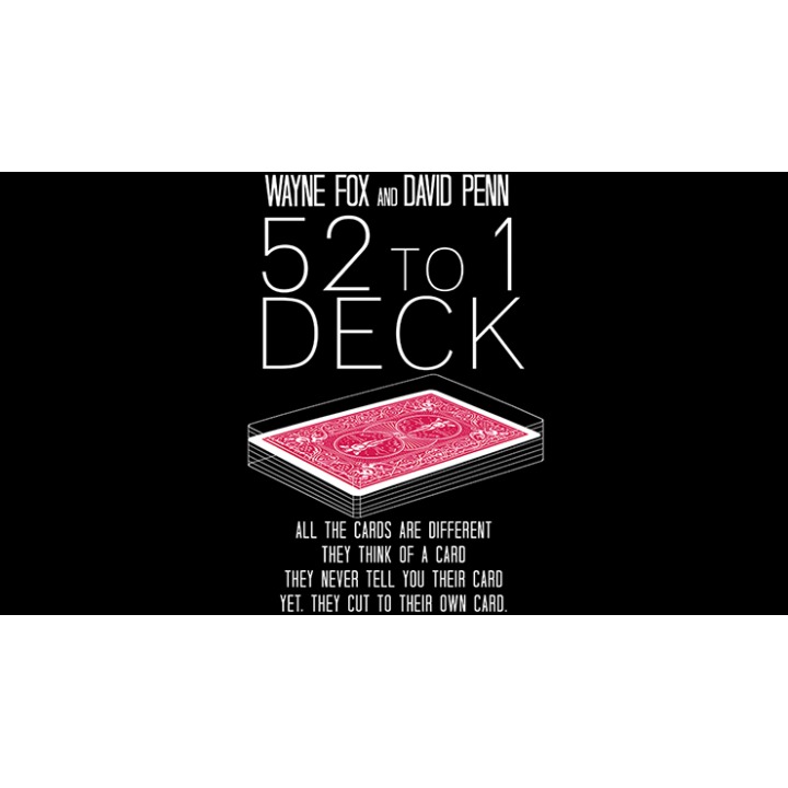 The 52 to 1 Deck Red (Gimmicks and Online Instructions) by Wayne Fox and David Penn