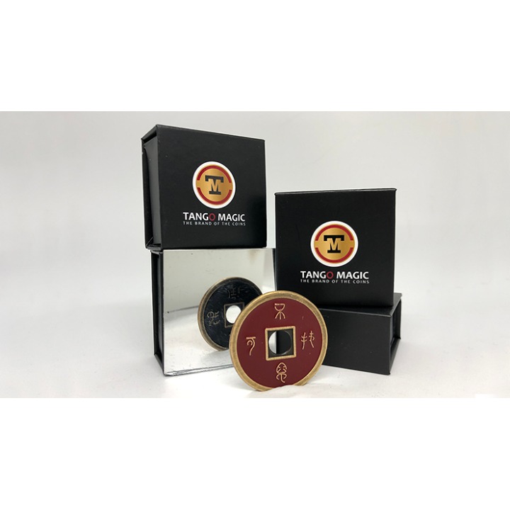 Dollar Size Chinese Coin (Black and Red) by Tango (CH037)