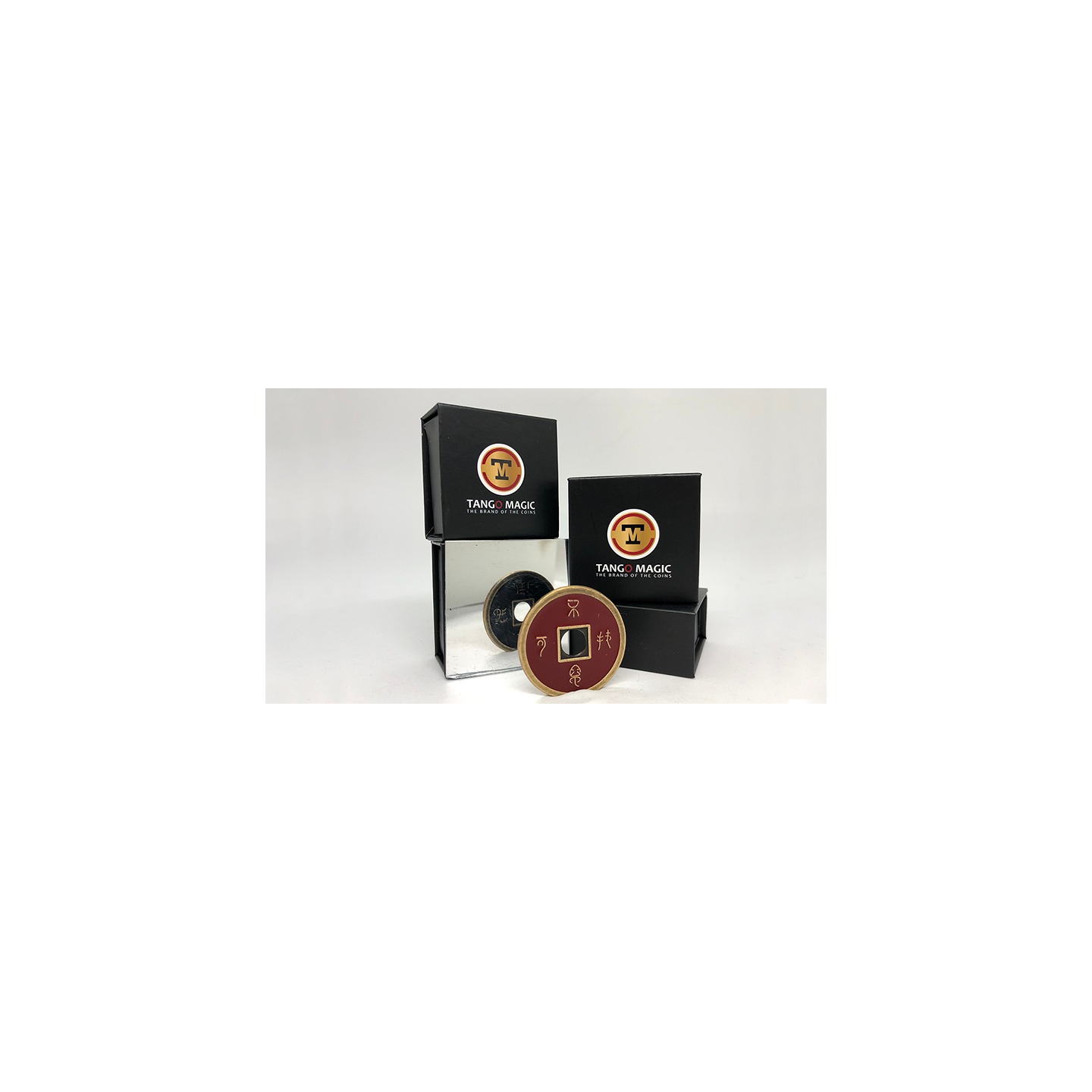 Dollar Size Chinese Coin (Black and Red) by Tango (CH037)