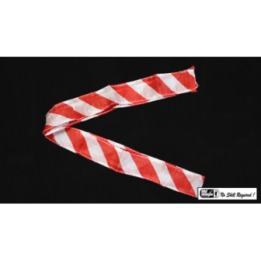 Thumb Tip Streamer Zebra 3' (Red and White) by Mr. Magic