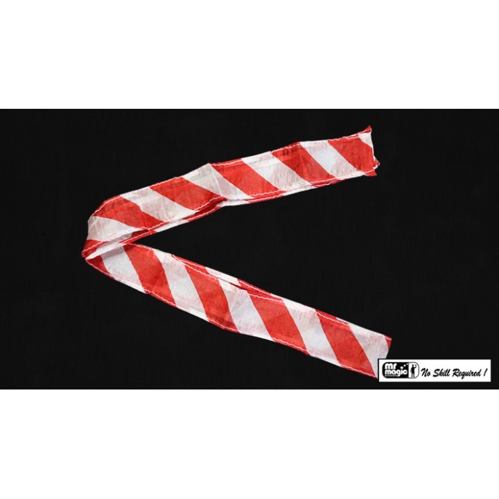 Thumb Tip Streamer Zebra 3' (Red and White) by Mr. Magic
