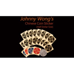 Johnny Wong's Chinese Coin Sticker 20 pcs (Half Dollar Size)