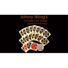 Johnny Wong's Chinese Coin Sticker 20 pcs (Eisenhower Dollar Size)