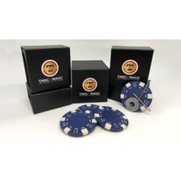 Magnetic Poker Chip Blue plus 3 regular chips (PK003B) by Tango Magic