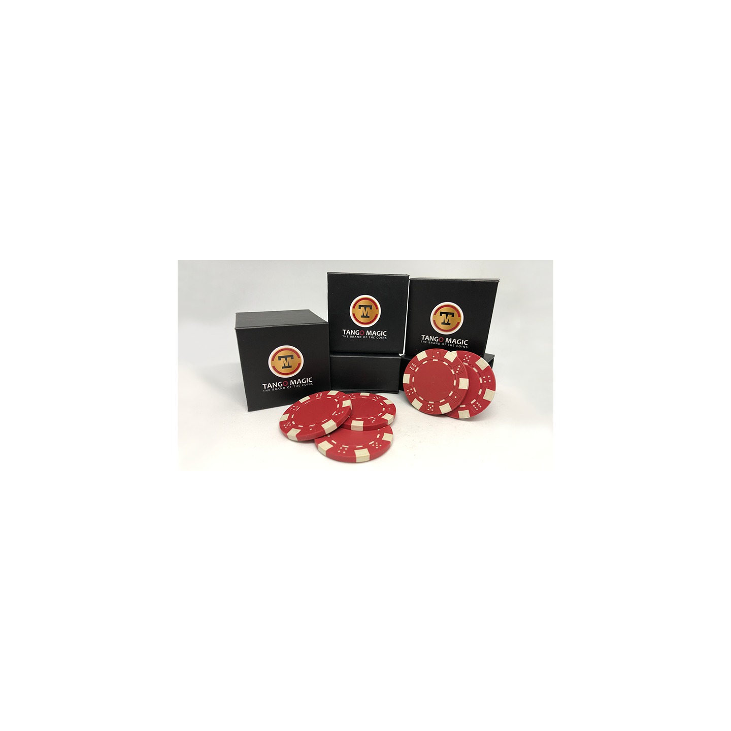 TUC Poker Chip Red plus 3 regular chips (PK002R) by Tango Magic