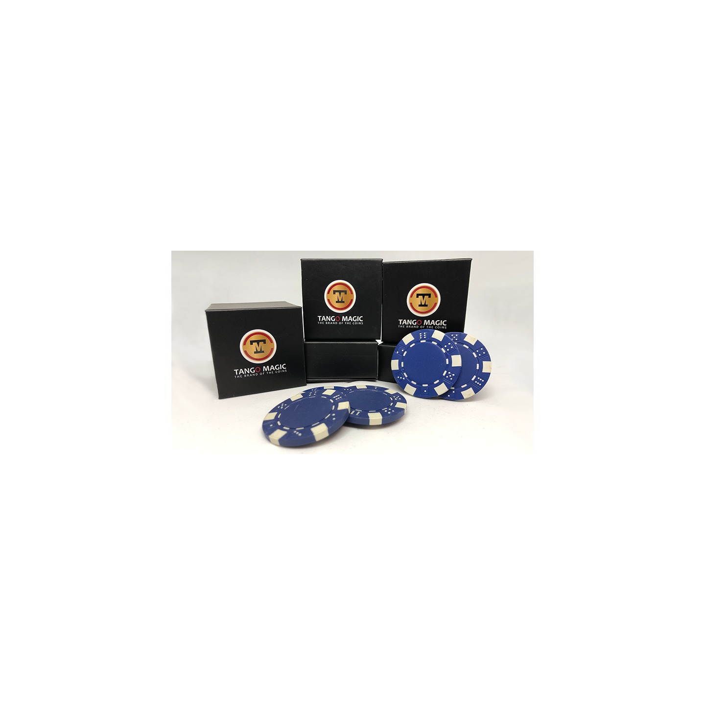 TUC Poker Chip Blue plus 3 regular chips (PK002B) by Tango Magic