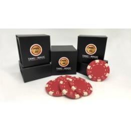 Expanded Shell Poker Chip Red plus 4 Regular Chips (PK001R) by Tango magic