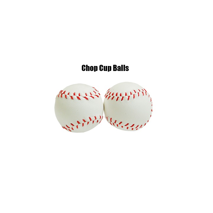 Chop Cup Balls White Leather (Set of 2) by Leo Smetsers