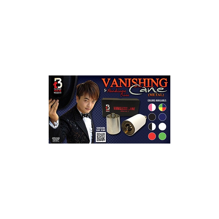 Vanishing Metal Cane (Black) by Handsome Criss and Taiwan Ben Magic
