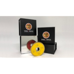 Chinese Coin (CH0020) Red & Yellow by Tango Magic - Tricks