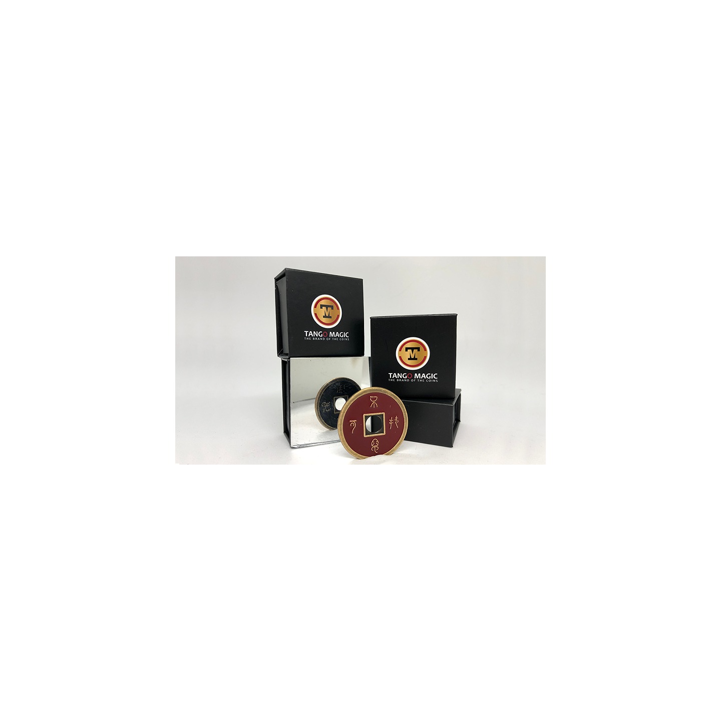 Chinese Coin (CH0019) Black & Red by Tango Magic - Tricks