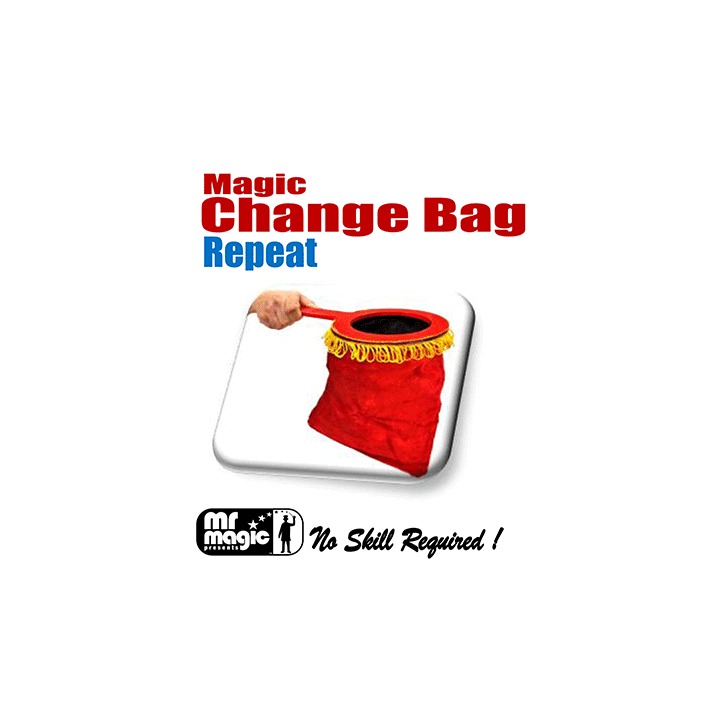 Magic Change Bag (Repeat w/ zipper)- by Mr. Magic