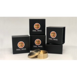 Okito Coin Box (BRASS w/Online Instructions)(B0028) One Dollar by Tango Magic