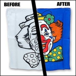 Happy / Sad Clown Silk Set (18 inch) Magic by Gosh