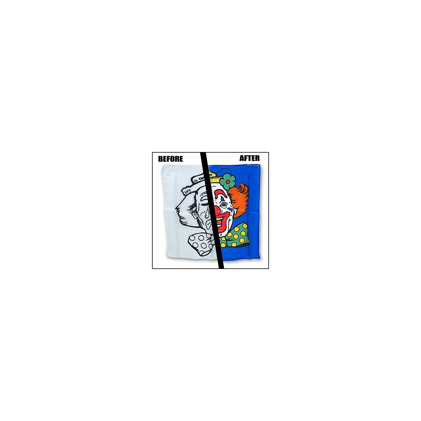 Happy / Sad Clown Silk Set (18 inch) Magic by Gosh