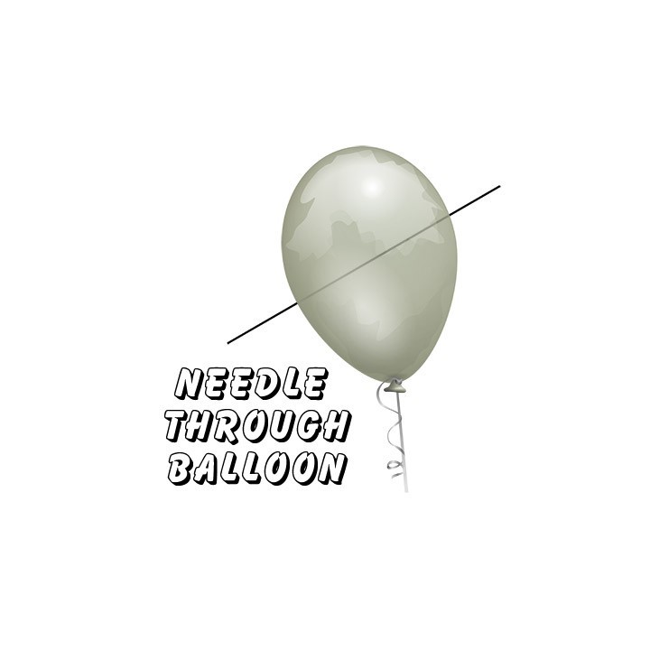 Needle Thru Balloon Professional (with 10 clear balloons) by Bazar de Magia