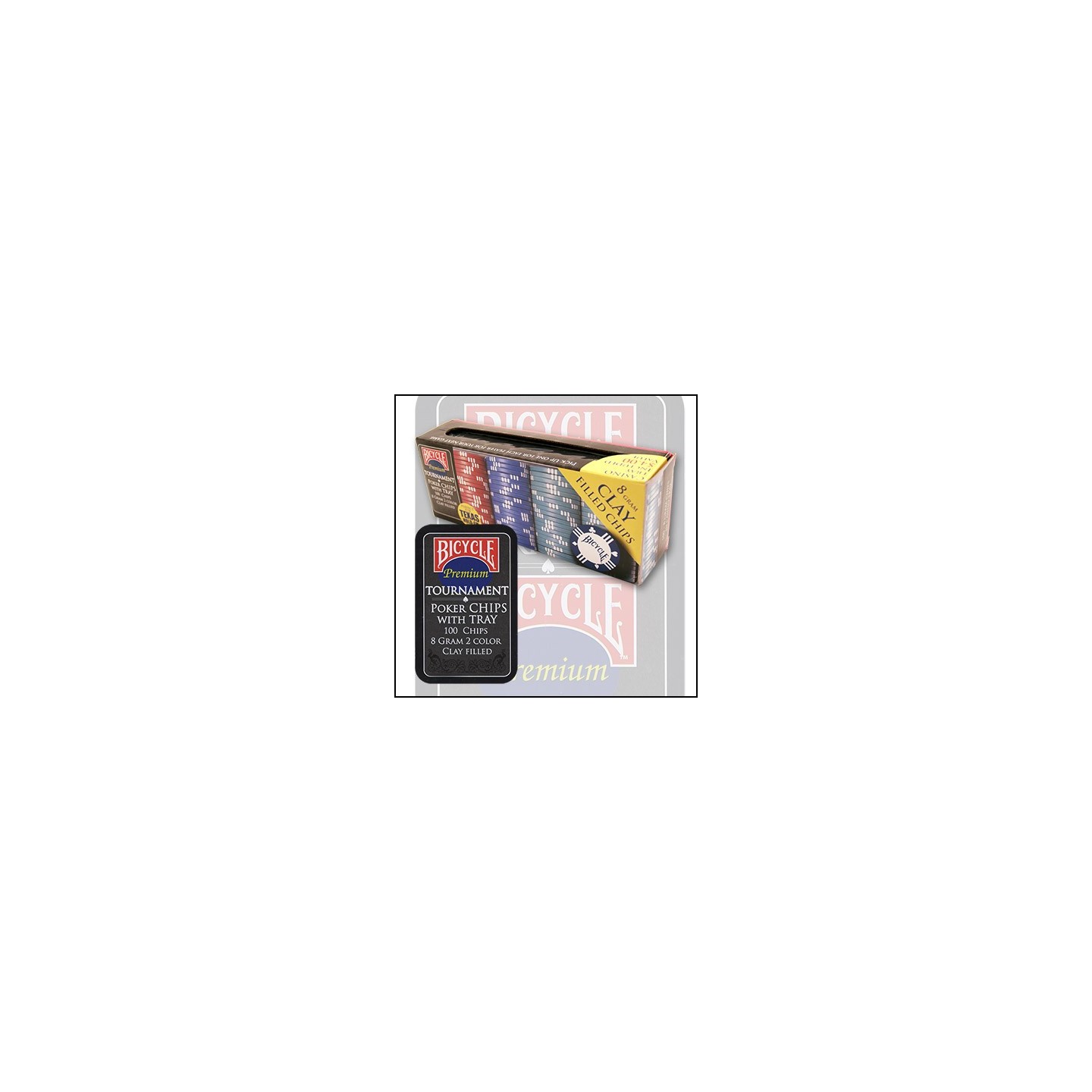 Bicycle Clay Poker Chip Set: 100 Count
