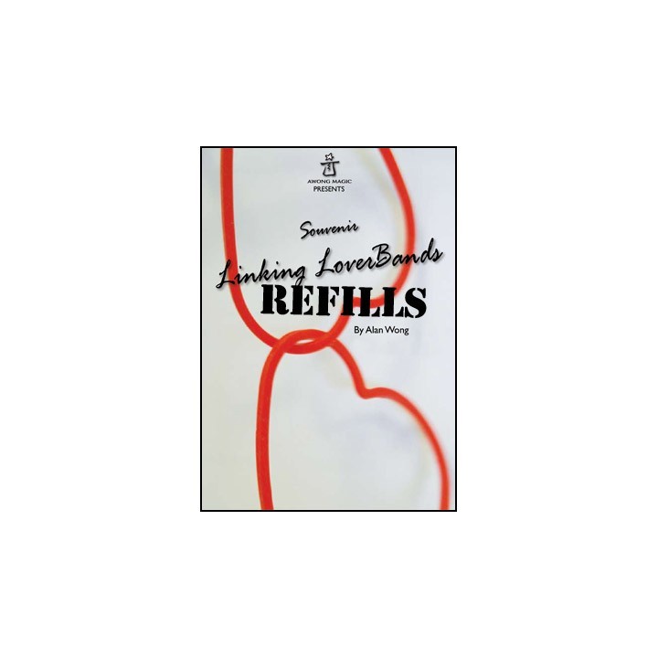 REFILL for Souvenir Linking Loverbands (20 link, 10 single, BANDS ONLY) by Alan Wong - Tricks
