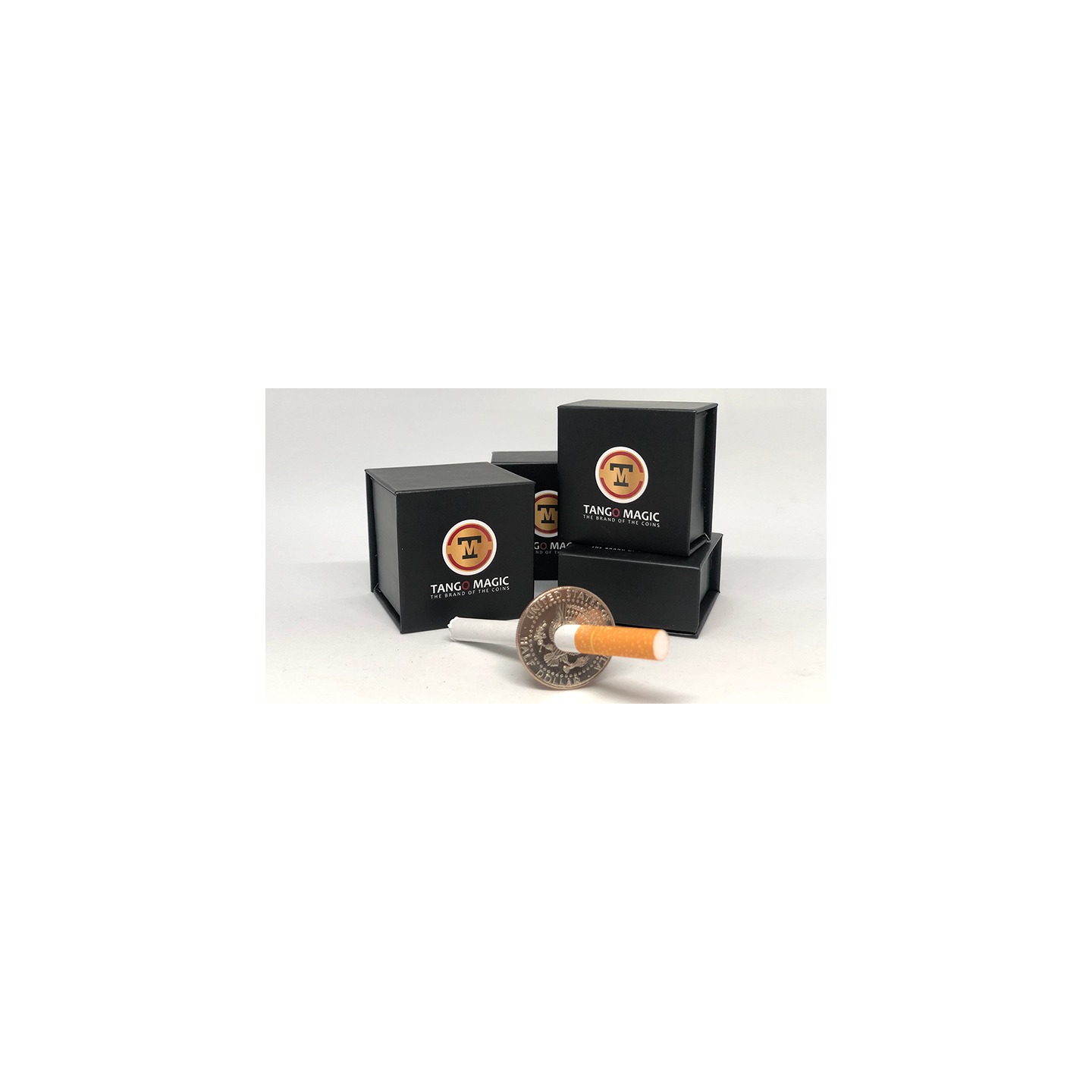 Cigarette Through Half Dollar (Two Sided) (D0015) by Tango