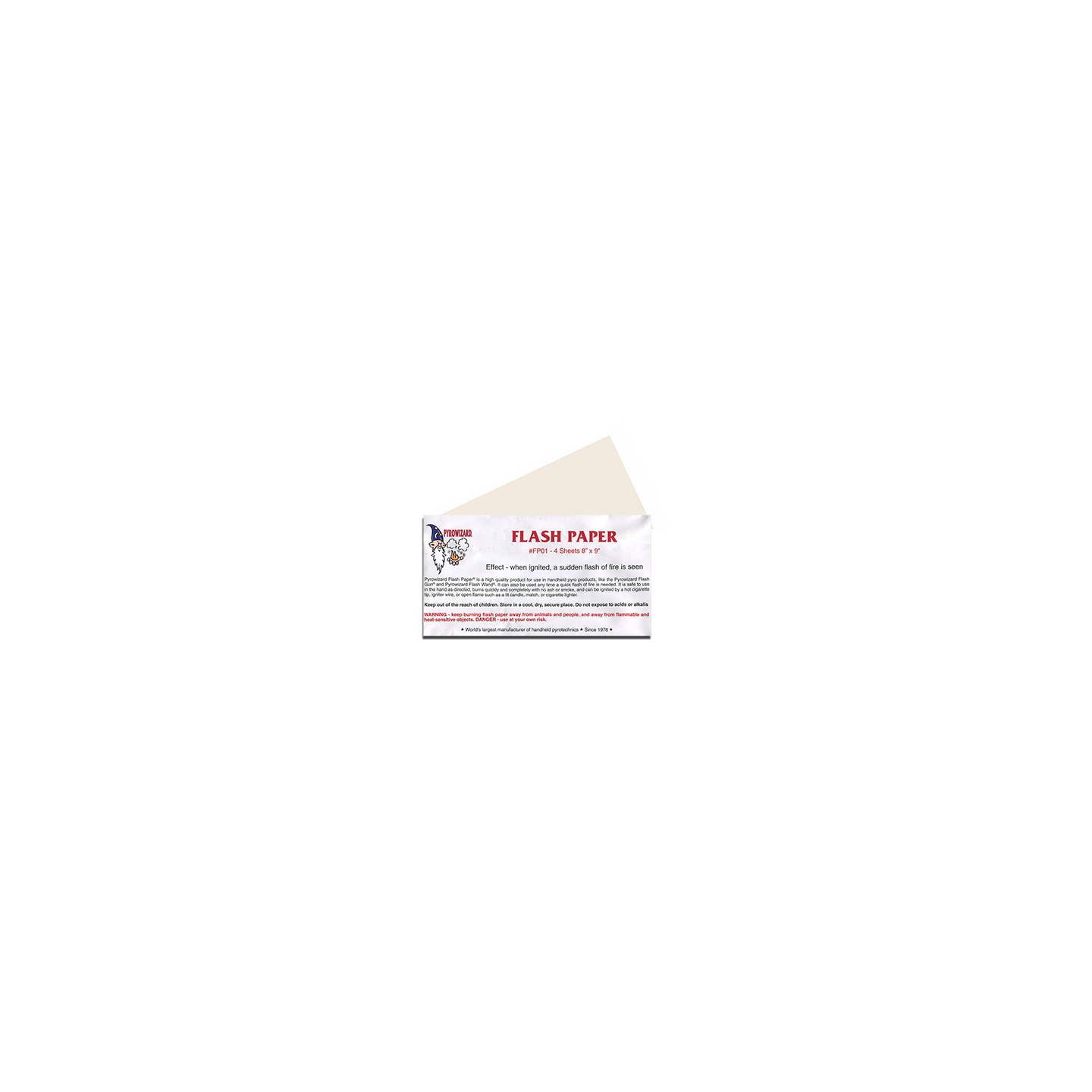 Theatre Effects Pyrowizard™ Flash Paper Sheets - 4 sheets 8"x9"