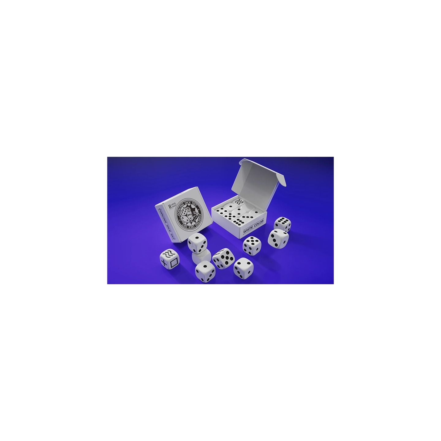 Forcing Dice Set by IARVEL Magic (White)