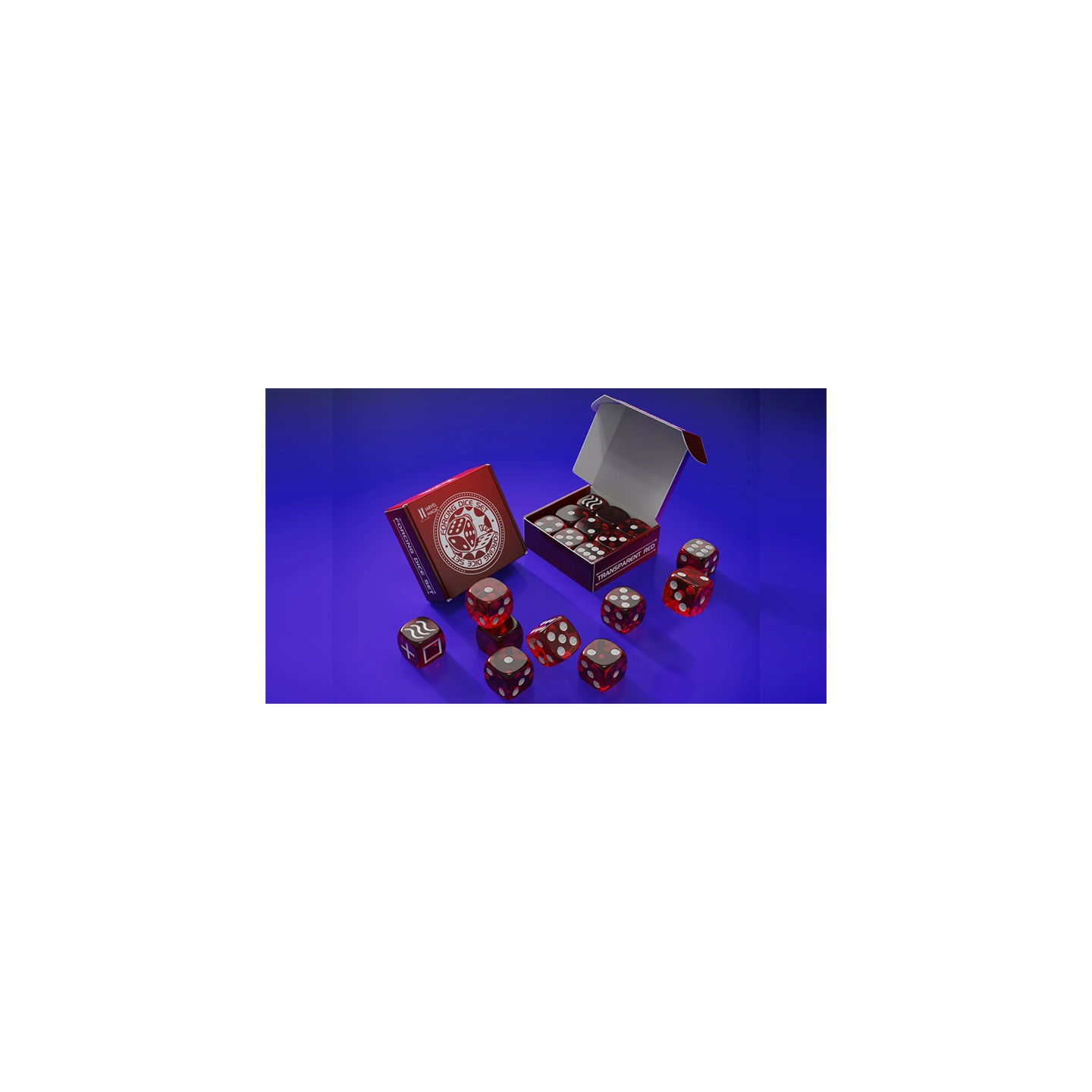 Forcing Dice Set by IARVEL Magic (Transparent Red)