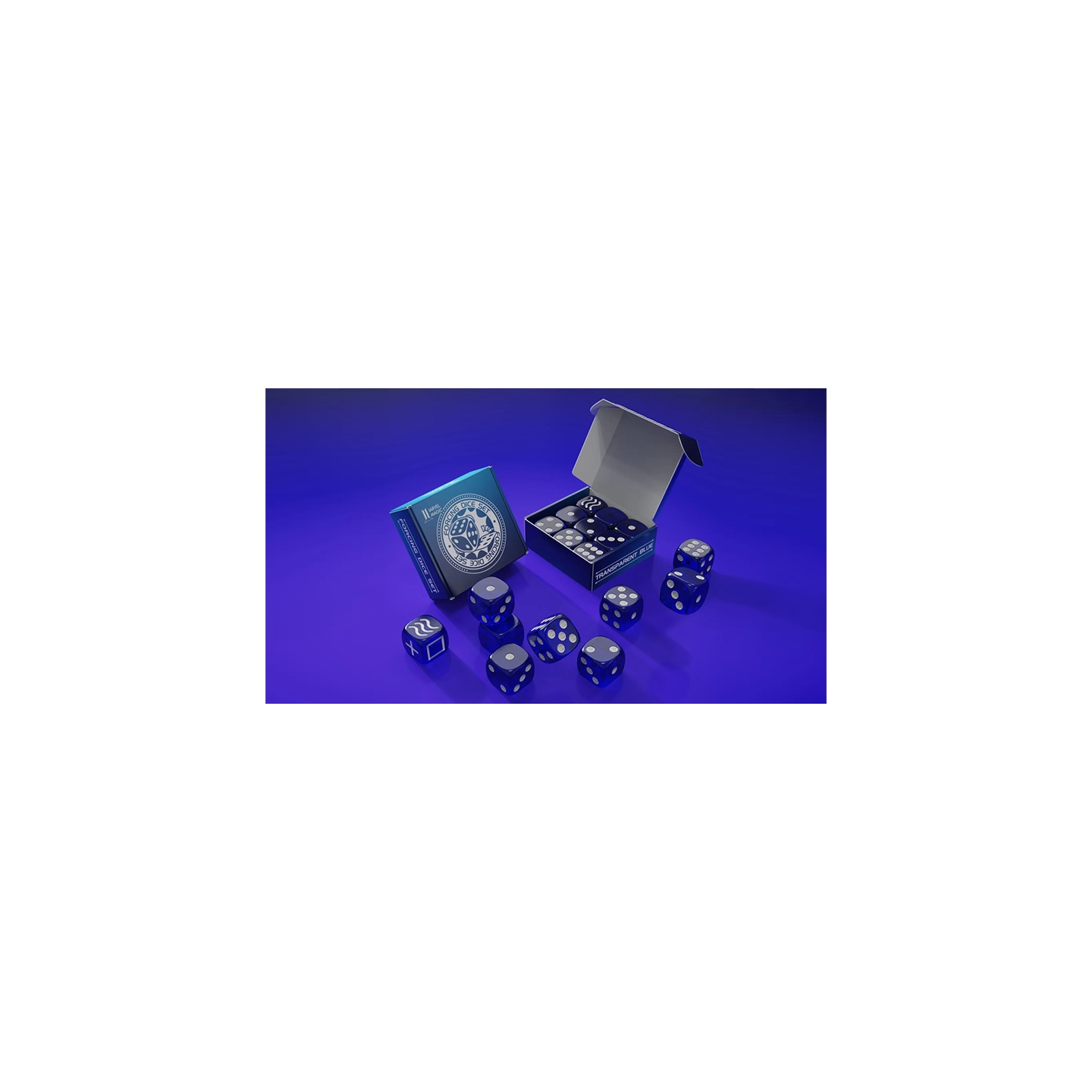 Forcing Dice Set by IARVEL Magic (Transparent Blue)