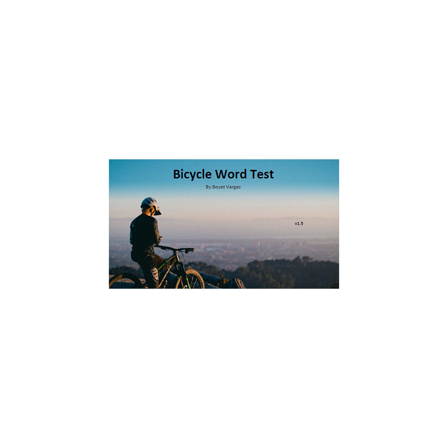 Bicycle Word Test by Boyet Vargas ebook DOWNLOAD