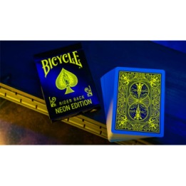 Bicycle Neon Rider Back Yellow-Starburst Deck Playing Cards