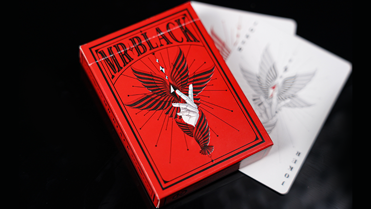 Mr. Black V1 (Red) Playing Cards