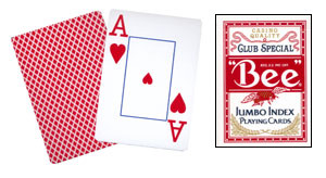 Cards Bee Poker Jumbo Index (Red) | HRACÍ KARTY |MAGIC STUDIO 2000