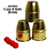 Jumbo Cups & Balls (Brass) by Premium Magic - Trick